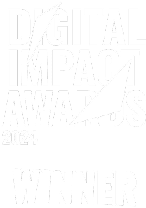 Digital Impact Awards winner badge for TONG Global award winning agency