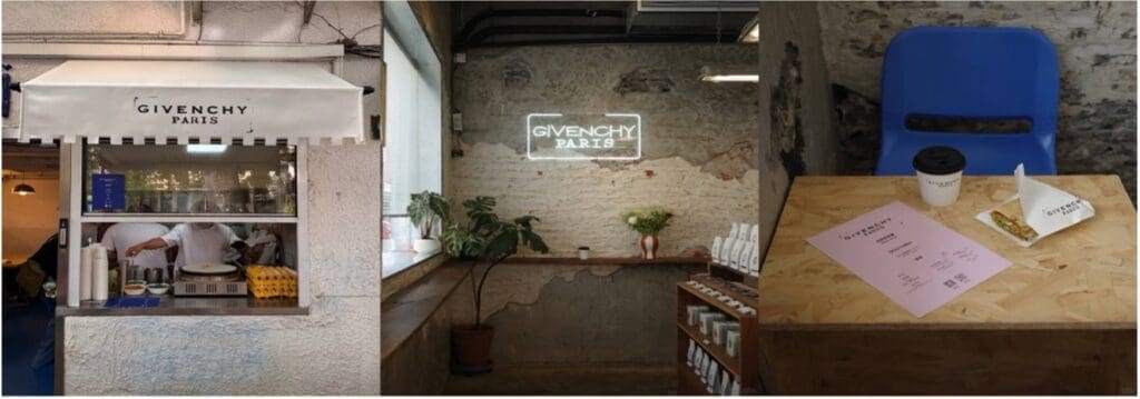 Givenchy pop up in China bakery